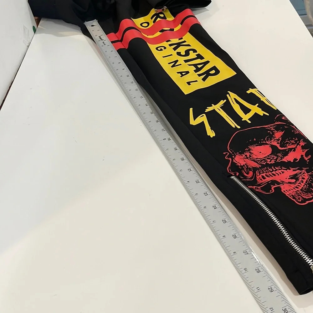 Rockstar Black track jogging pants size Small Streetwear - Picture 15 of 16